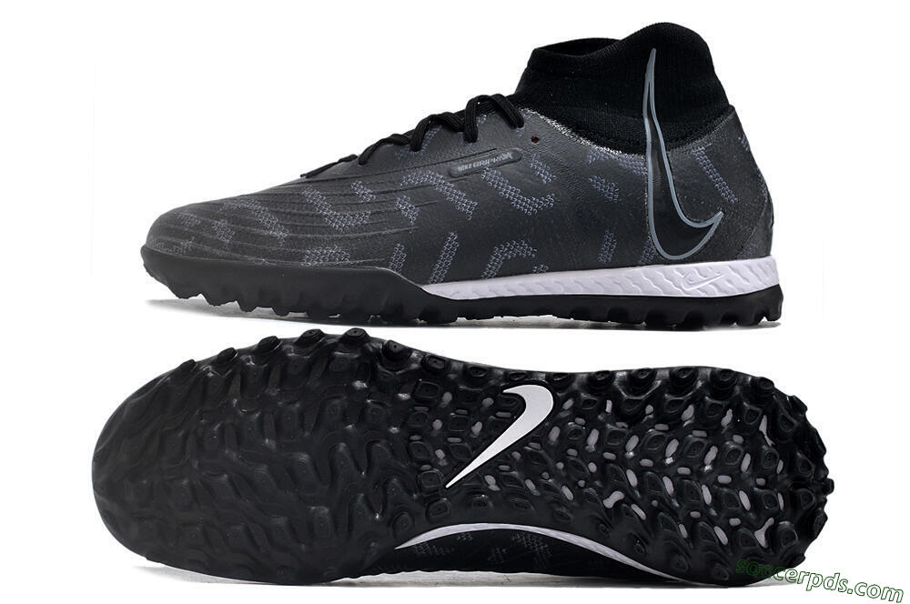 Nike Phantom Luna Elite NU TF High-Tops Football Shoes - Black/Grey/White 0