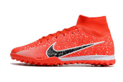 Nike Air Zoom Mercurial Superfly 9 Elite TF High-Tops Football Shoes - Red/White/Black