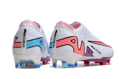 Nike AIR Zoom Mercurial Vapor 15 Elite FG Low-Tops Football Boots - White/Blue/Orange