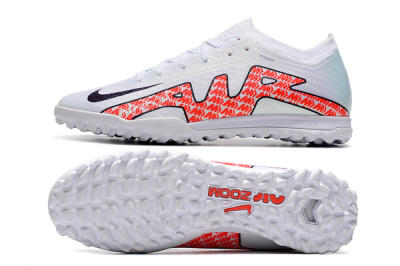 Nike Air Zoom Mercurial Vapor 15 Elite TF Low-Tops Football Shoes - White/Red/Black