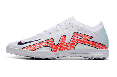 Nike Air Zoom Mercurial Vapor 15 Elite TF Low-Tops Football Shoes - White/Red/Black