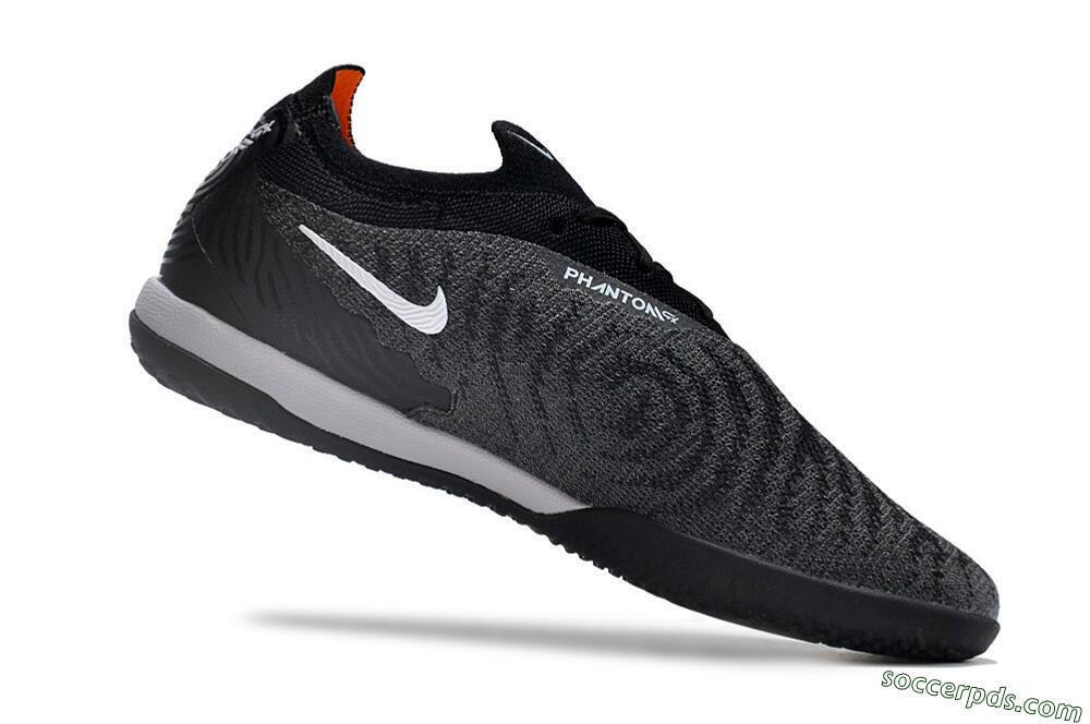 Nike Phantom GX Elite IC Low-Tops Football Shoes - Grey/Black/White 4