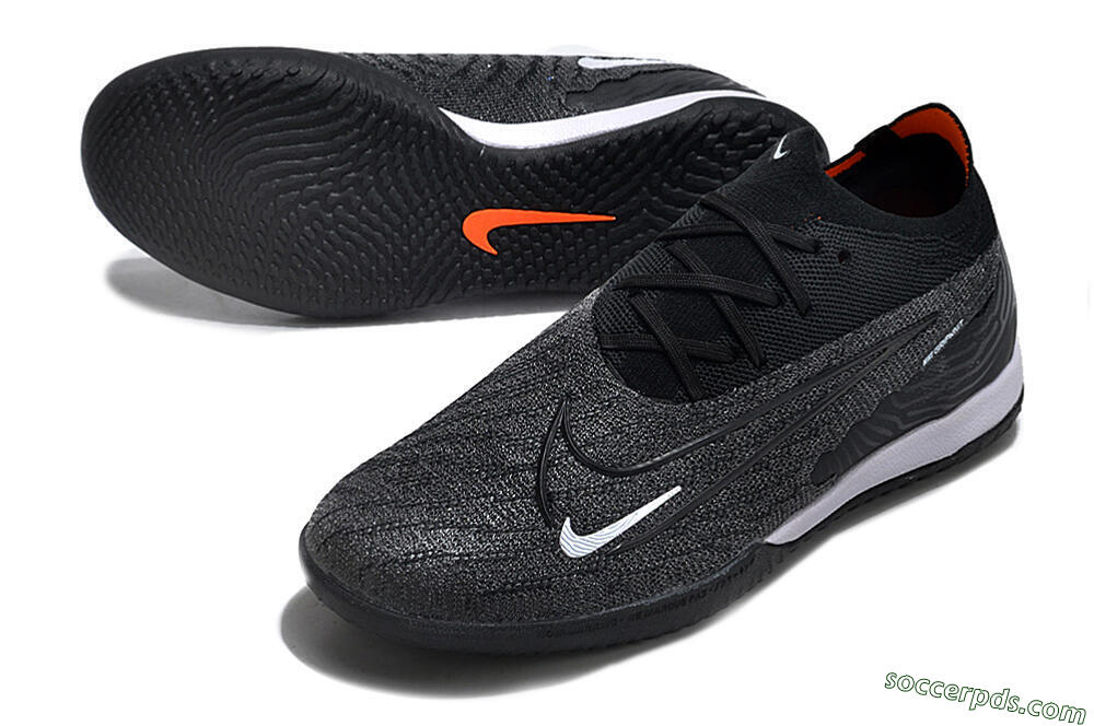 Nike Phantom GX Elite IC Low-Tops Football Shoes - Grey/Black/White 3