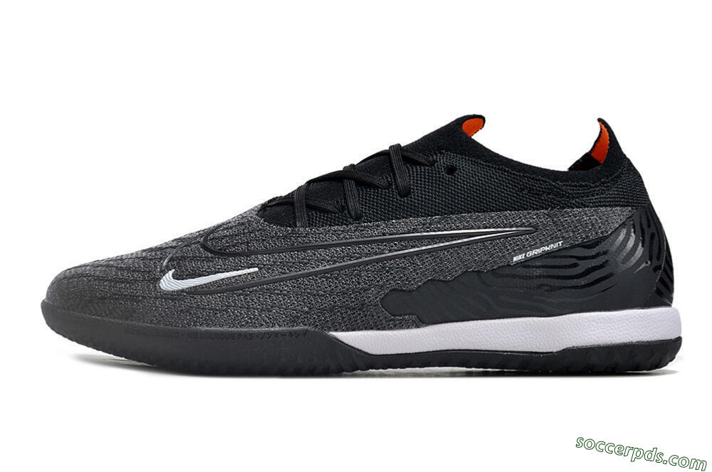 Nike Phantom GX Elite IC Low-Tops Football Shoes - Grey/Black/White 2