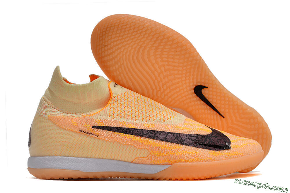 Nike Phantom GX Elite DF Link IC High-Tops Football Shoes - Orange/Pink/Black 1