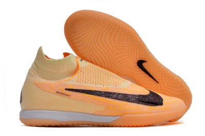 Nike Phantom GX Elite DF Link IC High-Tops Football Shoes - Orange/Pink/Black