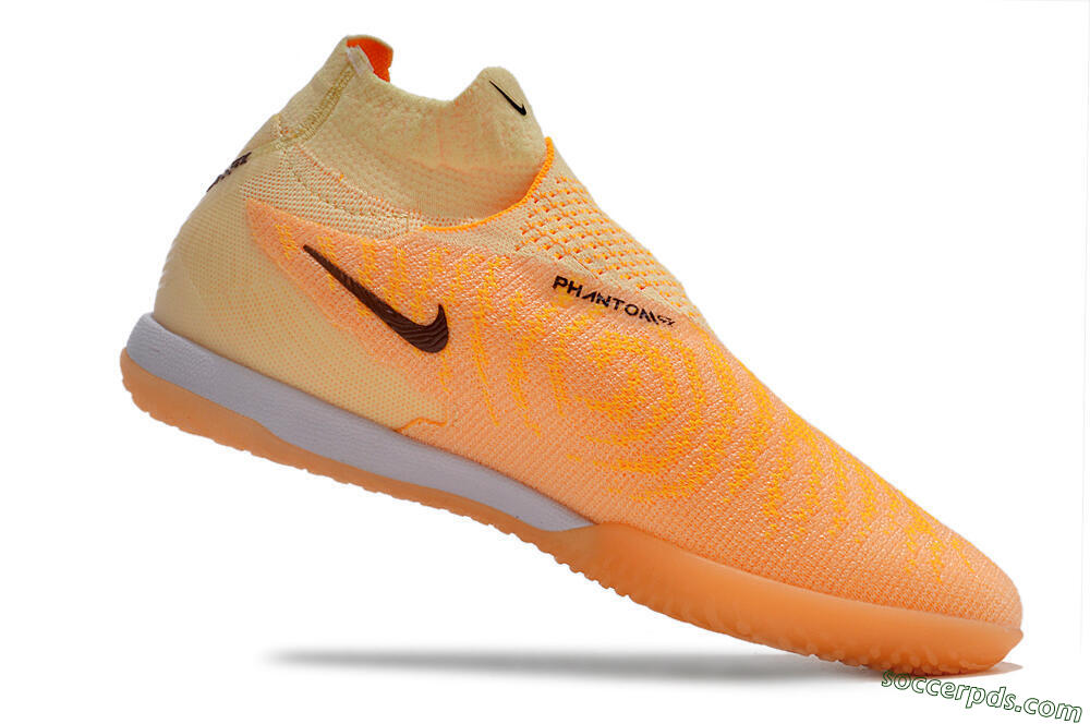 Nike Phantom GX Elite DF Link IC High-Tops Football Shoes - Orange/Pink/Black 4