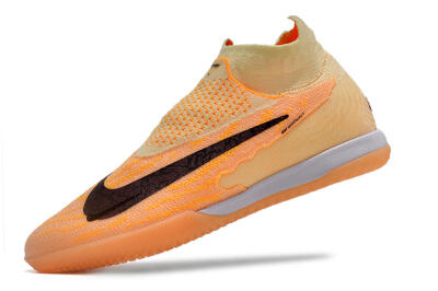 Nike Phantom GX Elite DF Link IC High-Tops Football Shoes - Orange/Pink/Black