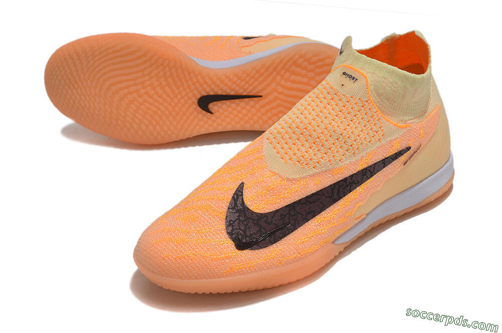 Nike Phantom GX Elite DF Link IC High-Tops Football Shoes - Orange/Pink/Black 3