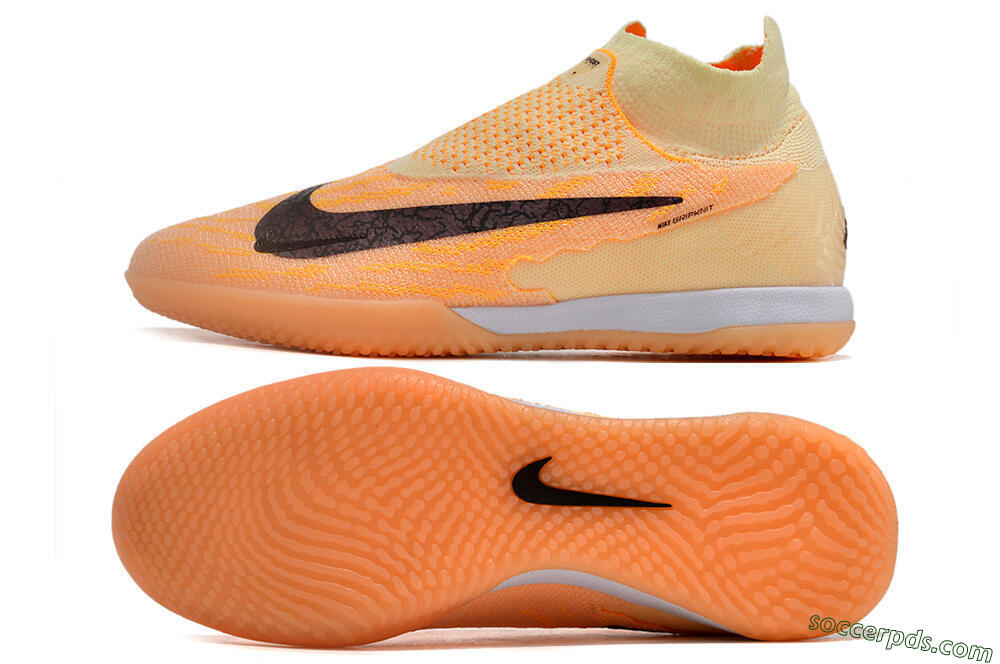 Nike Phantom GX Elite DF Link IC High-Tops Football Shoes - Orange/Pink/Black 0