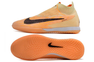 Nike Phantom GX Elite DF Link IC High-Tops Football Shoes - Orange/Pink/Black
