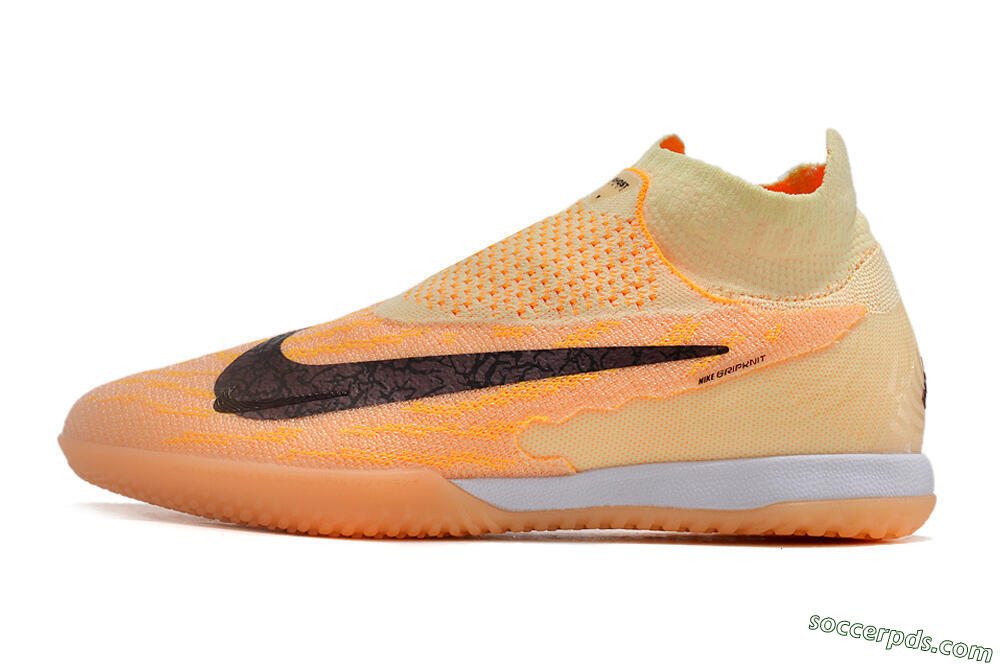 Nike Phantom GX Elite DF Link IC High-Tops Football Shoes - Orange/Pink/Black 2