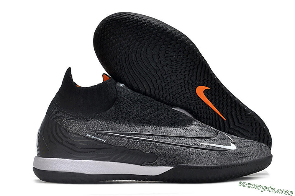 Nike Phantom GX Elite DF Link IC High-Tops Football Shoes - Grey/Black/White 1