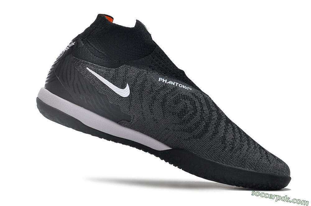 Nike Phantom GX Elite DF Link IC High-Tops Football Shoes - Grey/Black/White 4