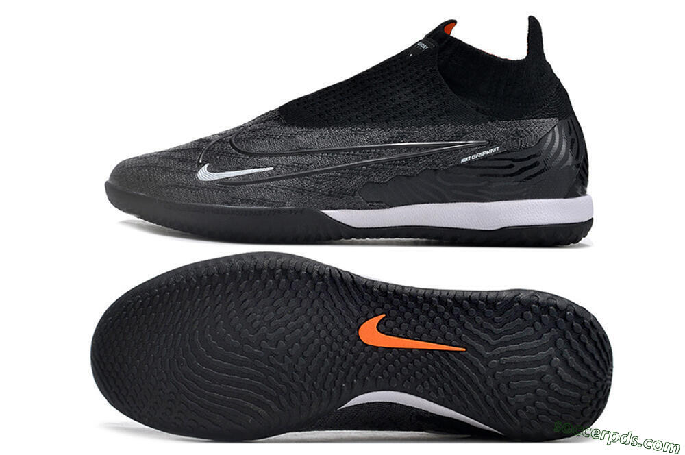 Nike Phantom GX Elite DF Link IC High-Tops Football Shoes - Grey/Black/White 0