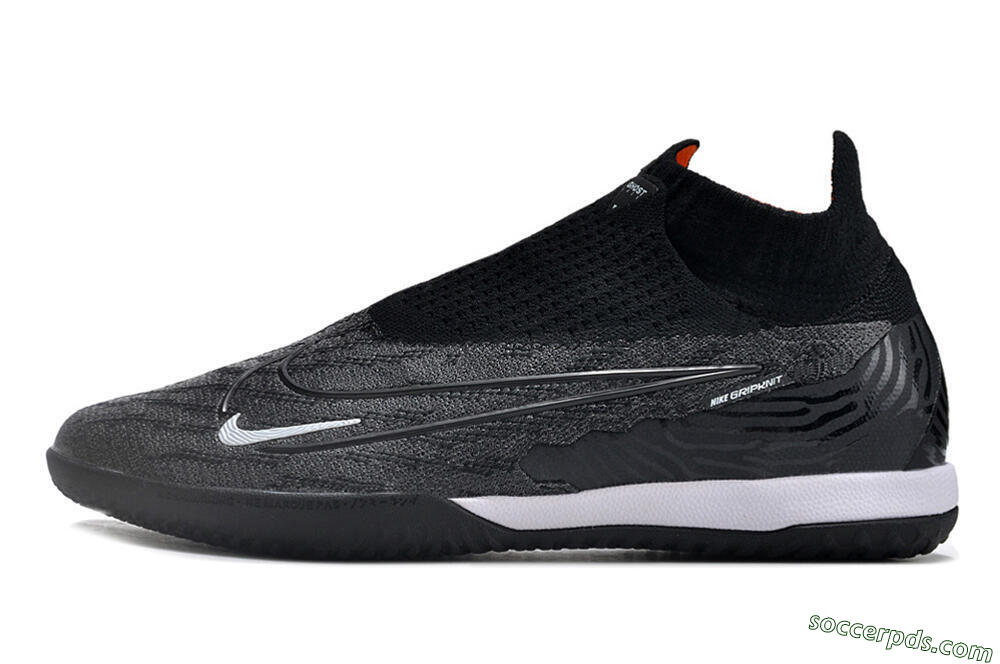 Nike Phantom GX Elite DF Link IC High-Tops Football Shoes - Grey/Black/White 2