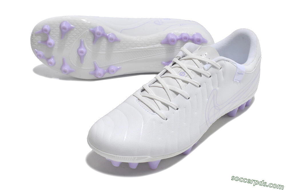 Nike Tiempo Legend X Academy AG Low-Tops Football Boots - White/Purple 3