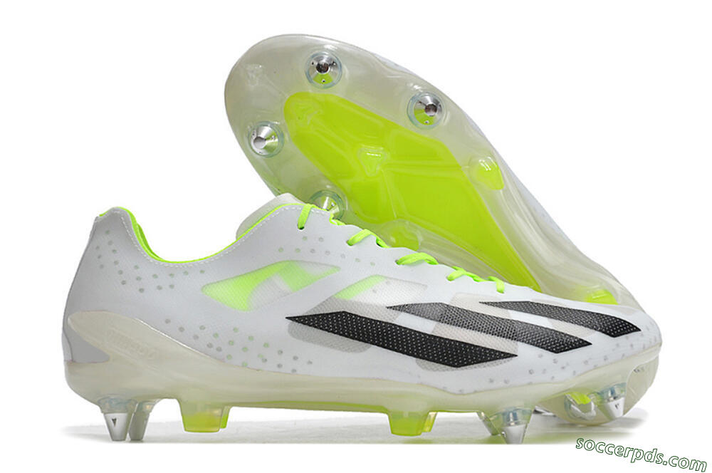 Adidas X Crazyfast.1 SG Low-Tops Football Boots - White/Black/Green 1