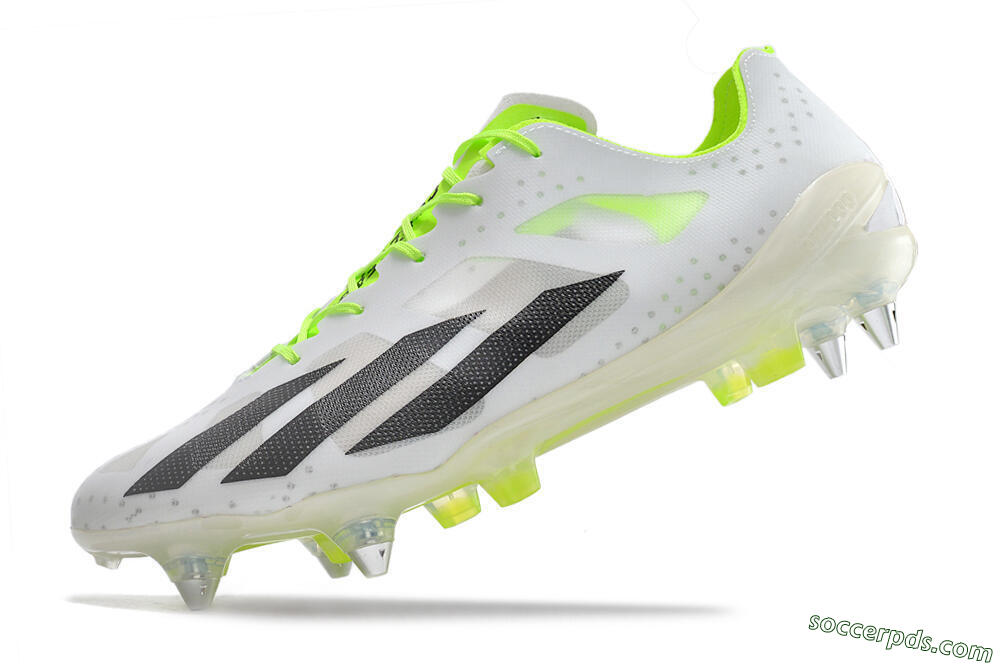Adidas X Crazyfast.1 SG Low-Tops Football Boots - White/Black/Green 5