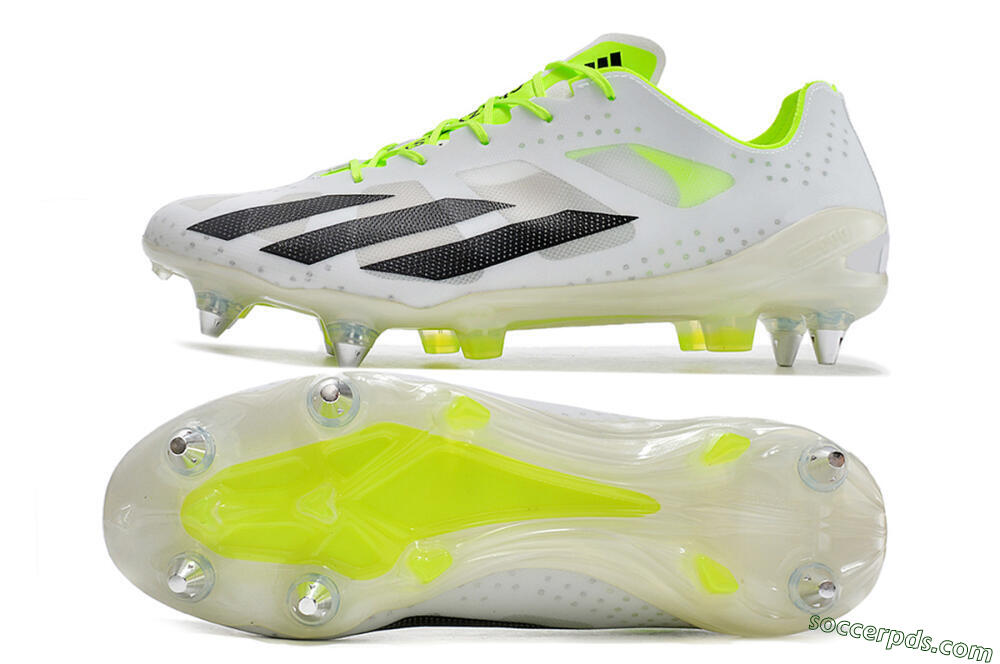 Adidas X Crazyfast.1 SG Low-Tops Football Boots - White/Black/Green 0
