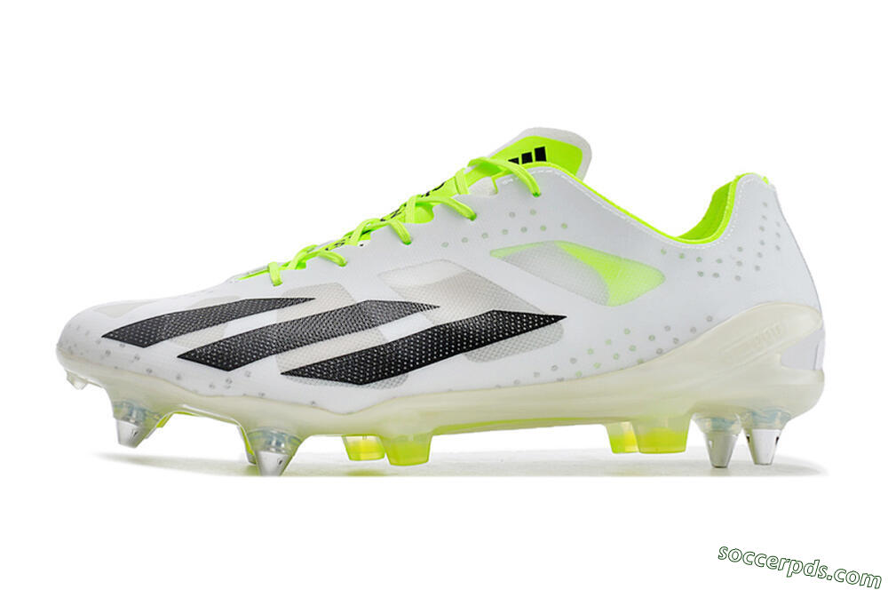 Adidas X Crazyfast.1 SG Low-Tops Football Boots - White/Black/Green 2