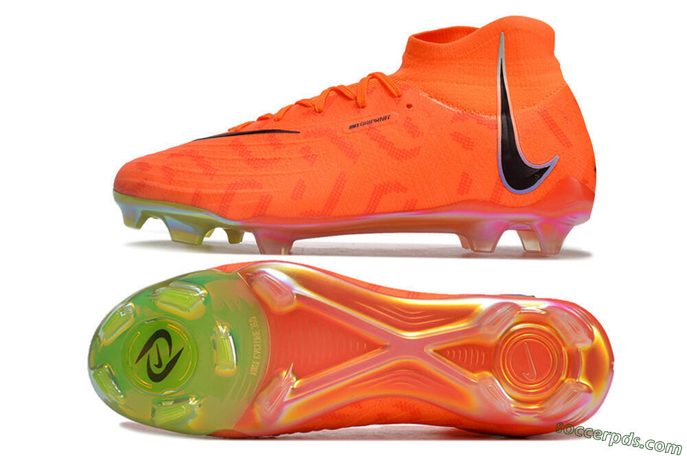Nike Phantom Luna Elite FG High-Tops Football Boots - Orange/Black/Purple 0