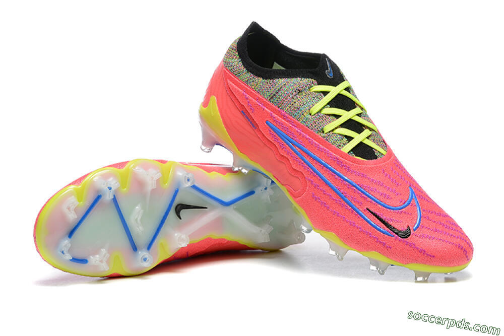 Nike Phantom GX Elite FG Low-Tops Football Boots - Red/Blue/Yellow/Black 4