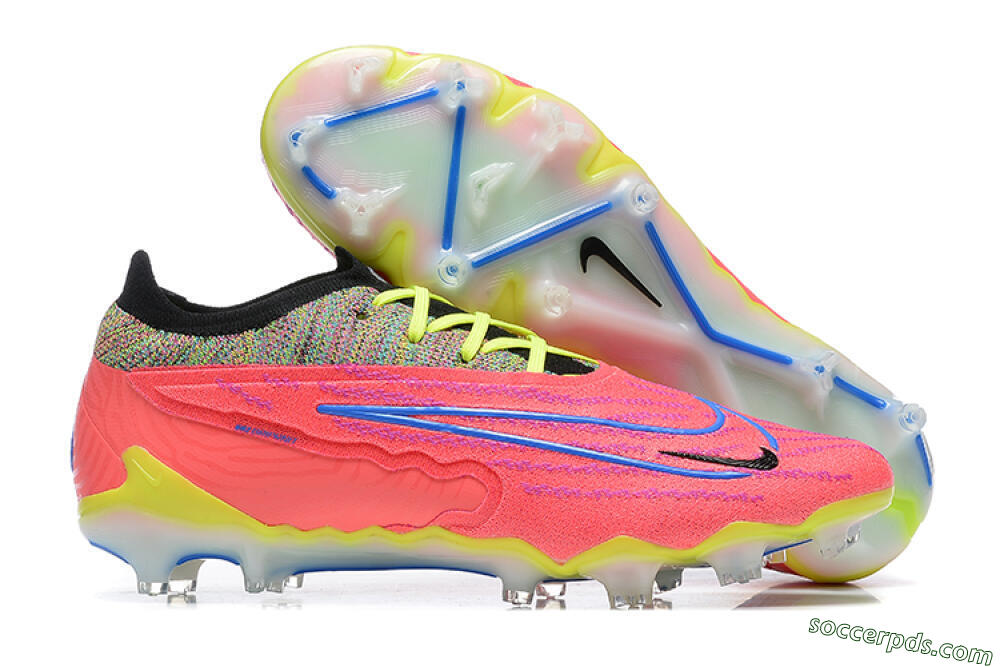 Nike Phantom GX Elite FG Low-Tops Football Boots - Red/Blue/Yellow/Black 1