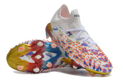 Adidas Predator Freak.1 Low FG High-Tops Football Boots - White/Blue/Orange/Gold