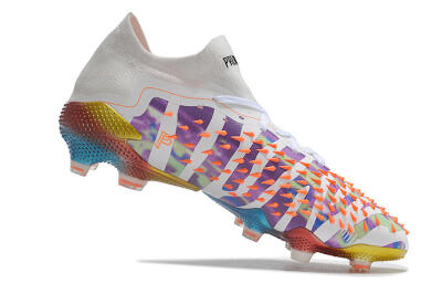 Adidas Predator Freak.1 Low FG High-Tops Football Boots - White/Blue/Orange/Gold