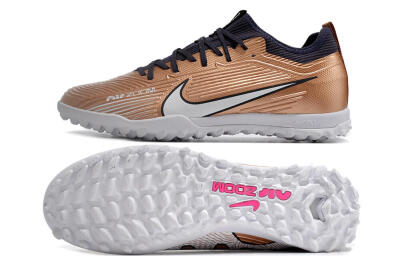 Nike Air Zoom Mercurial Vapor 15 Pro TF Low-Tops Football Shoes - Rose Gold/Black/White