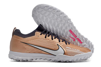 Nike Air Zoom Mercurial Vapor 15 Pro TF Low-Tops Football Shoes - Rose Gold/Black/White