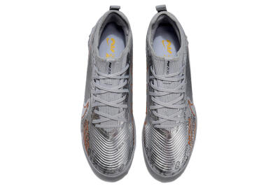 Nike Air Zoom Mercurial Vapor 15 Pro TF Low-Tops Football Shoes - Silver/Gold/Black