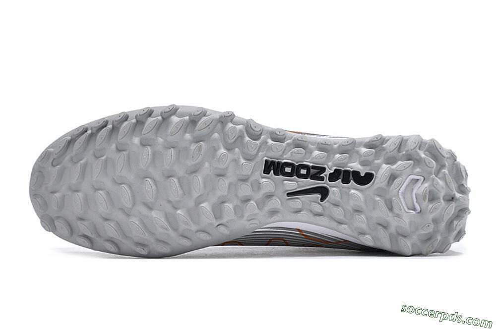 Nike Air Zoom Mercurial Vapor 15 Pro TF Low-Tops Football Shoes - Silver/Gold/Black 6