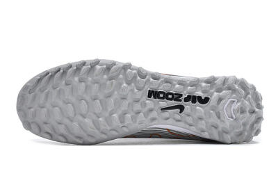 Nike Air Zoom Mercurial Vapor 15 Pro TF Low-Tops Football Shoes - Silver/Gold/Black