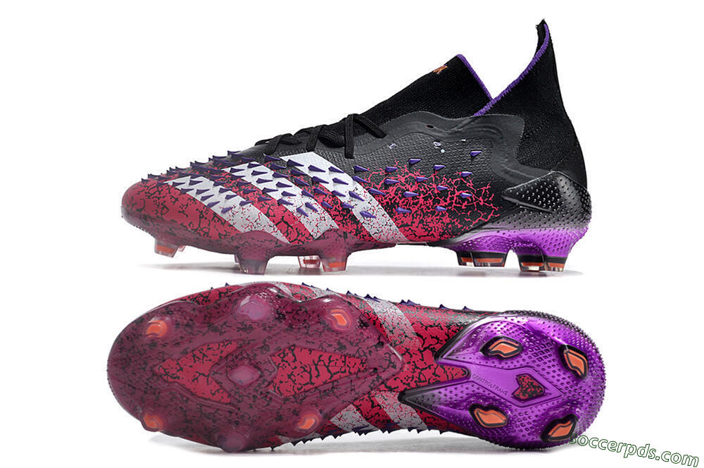 Adidas Predator Freak.1 FG High-Tops Football Boots - Black/Pink/Purple/Gold 0