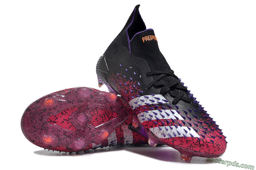 Adidas Predator Freak.1 FG High-Tops Football Boots - Black/Pink/Purple/Gold 3