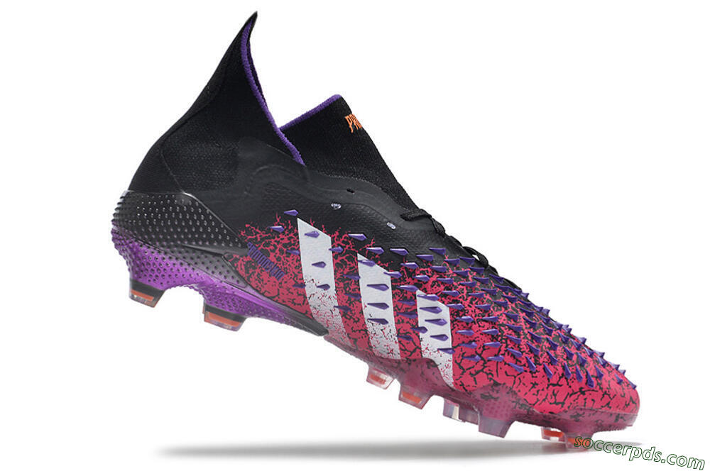 Adidas Predator Freak.1 FG High-Tops Football Boots - Black/Pink/Purple/Gold 4