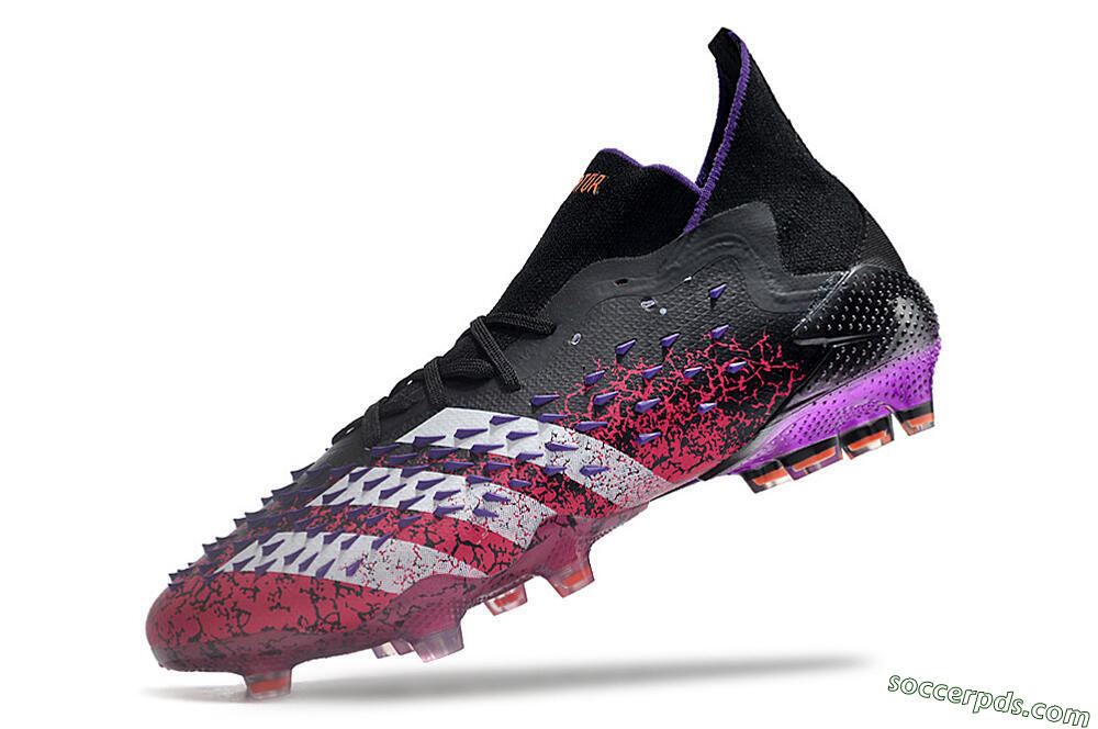 Adidas Predator Freak.1 FG High-Tops Football Boots - Black/Pink/Purple/Gold 5