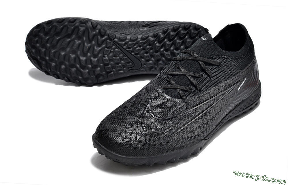 Nike Phantom GX Elite TF Low-Tops Football Shoes - Black/White/Silver 3
