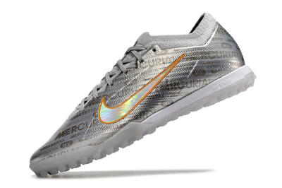Nike Air Zoom Mercurial Vapor 15 Elite TF Low-Tops Football Shoes - Silver/Gold