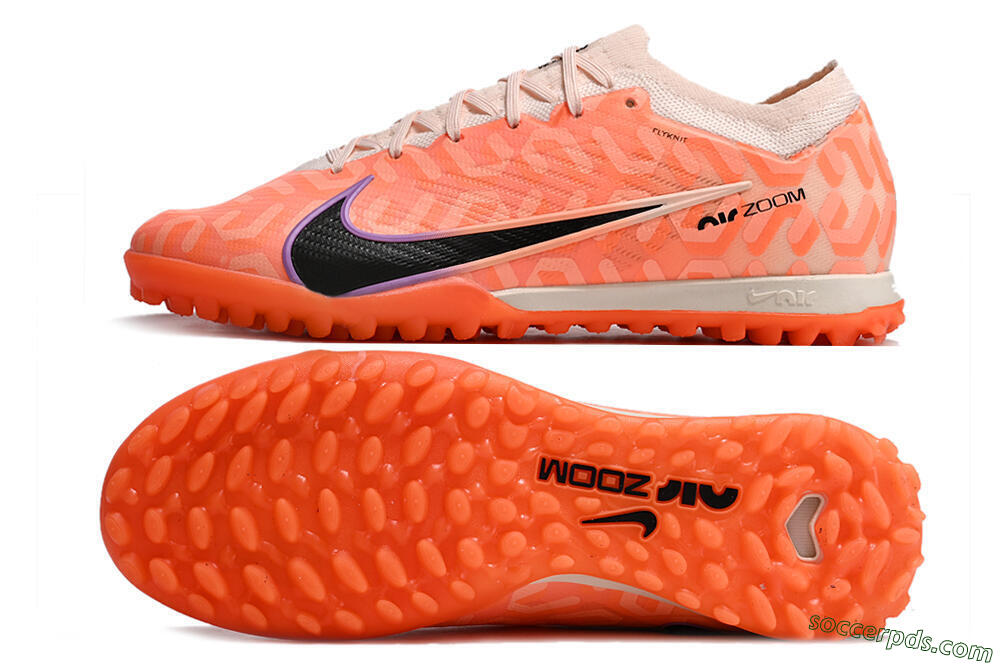 Nike Air Zoom Mercurial Vapor 15 Elite TF Low-Tops Football Shoes - Orange/White/Black 0