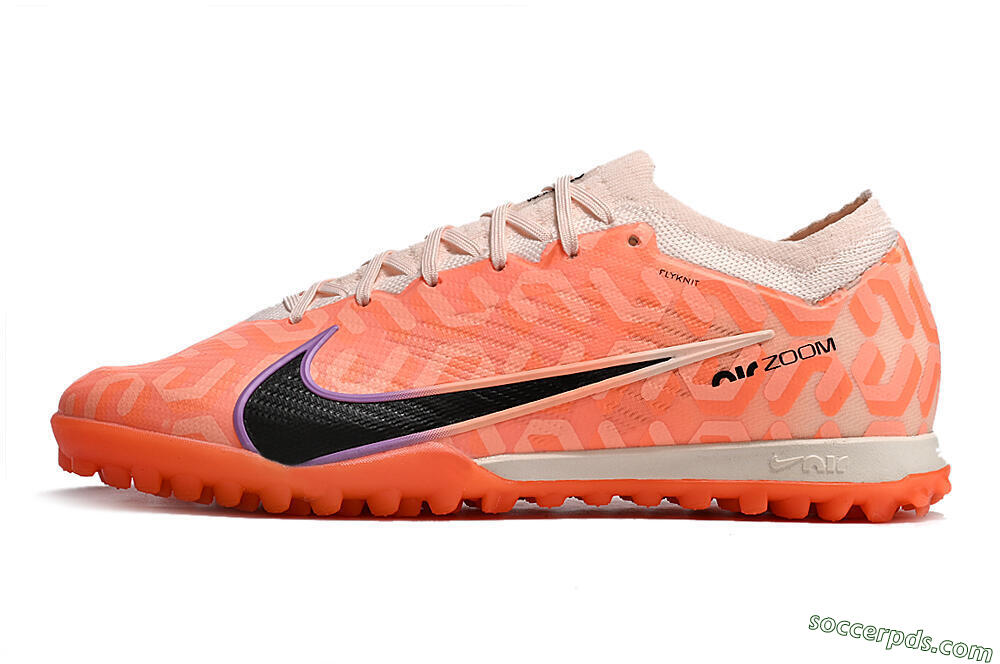 Nike Air Zoom Mercurial Vapor 15 Elite TF Low-Tops Football Shoes - Orange/White/Black 2