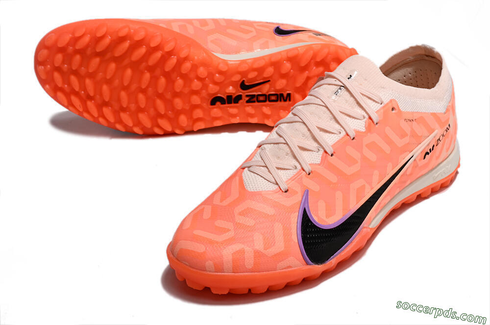 Nike Air Zoom Mercurial Vapor 15 Elite TF Low-Tops Football Shoes - Orange/White/Black 3