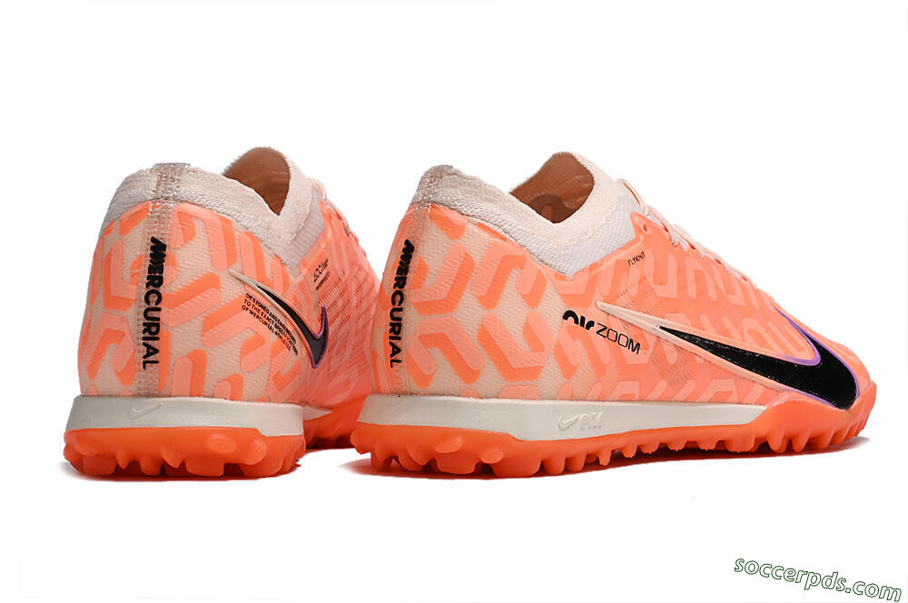 Nike Air Zoom Mercurial Vapor 15 Elite TF Low-Tops Football Shoes - Orange/White/Black 5
