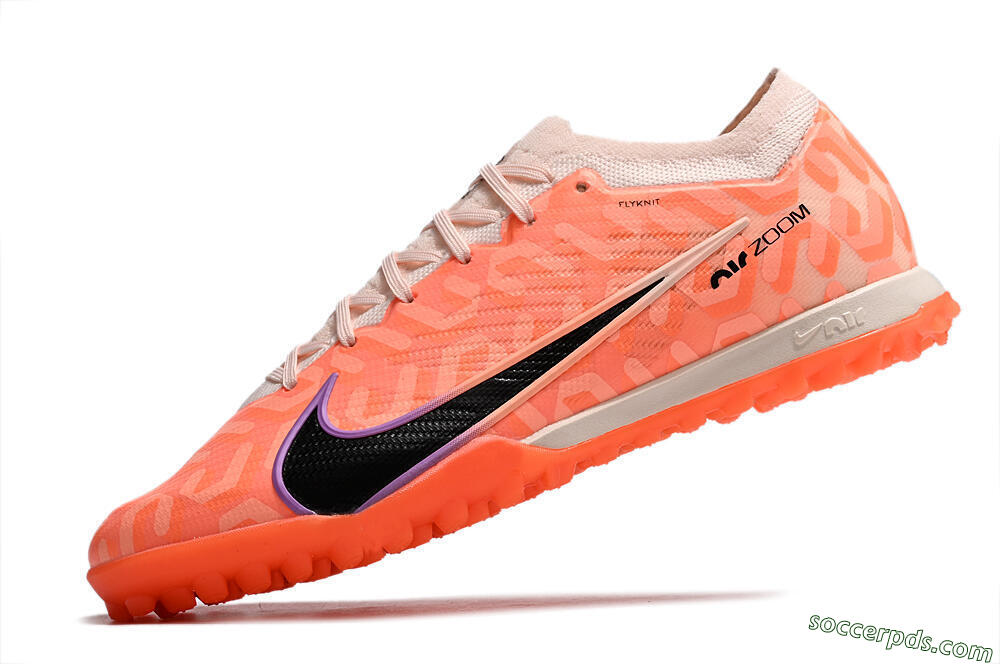 Nike Air Zoom Mercurial Vapor 15 Elite TF Low-Tops Football Shoes - Orange/White/Black 6