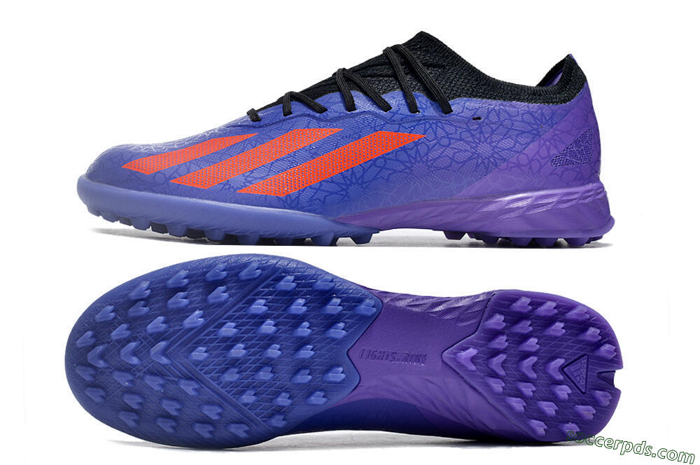 Adidas X Crazyfast.1 TF Low-Tops Football Shoes - Blue/Red/Purple 0