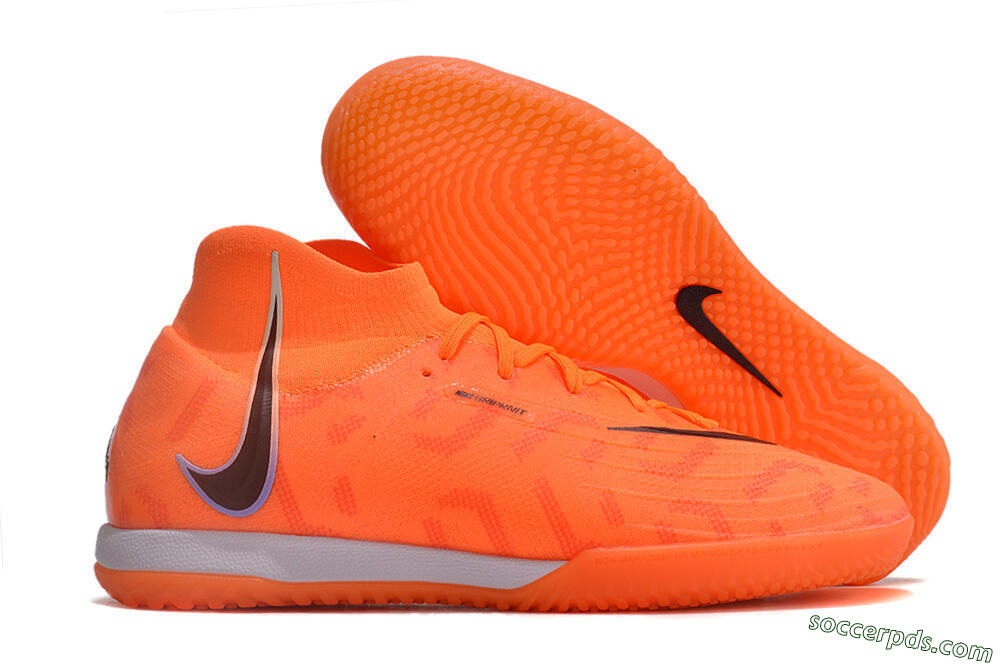 Nike Phantom Luna Elite NU IC High-Tops Football Shoes - Orange/Purple/Black 1