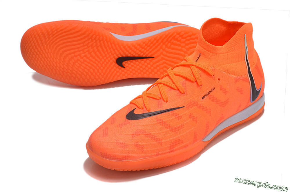 Nike Phantom Luna Elite NU IC High-Tops Football Shoes - Orange/Purple/Black 3
