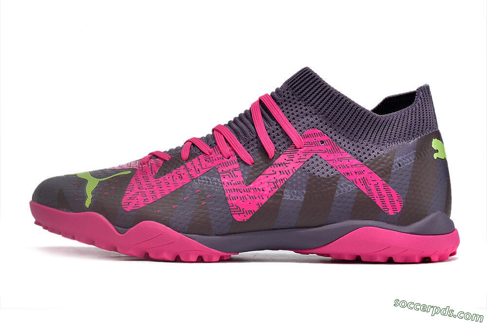 Puma Future X Powercat Tokyo Match TF Low-Tops Football Shoes - Purple/Brown/Pink/Green 2